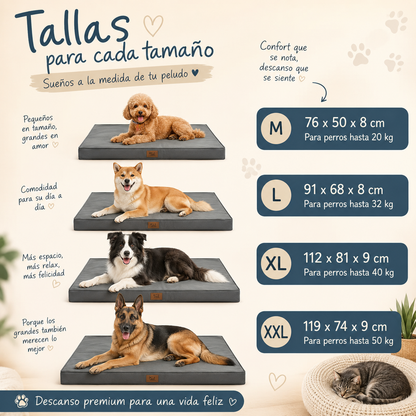 Cama Ortopédica para Perros - No es Vejez, es Dolor Articular
