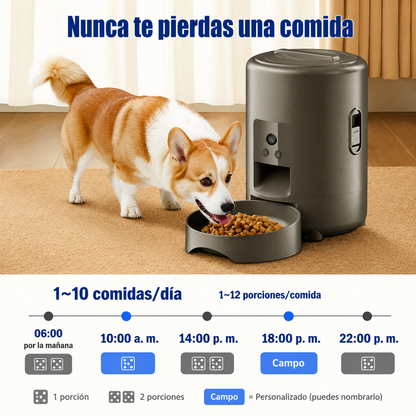 Comedero automático para mascotas con cámara WIFI-Control desde el móvil