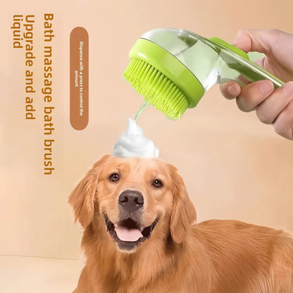 Cepillo de masaje para el baño de mascotas