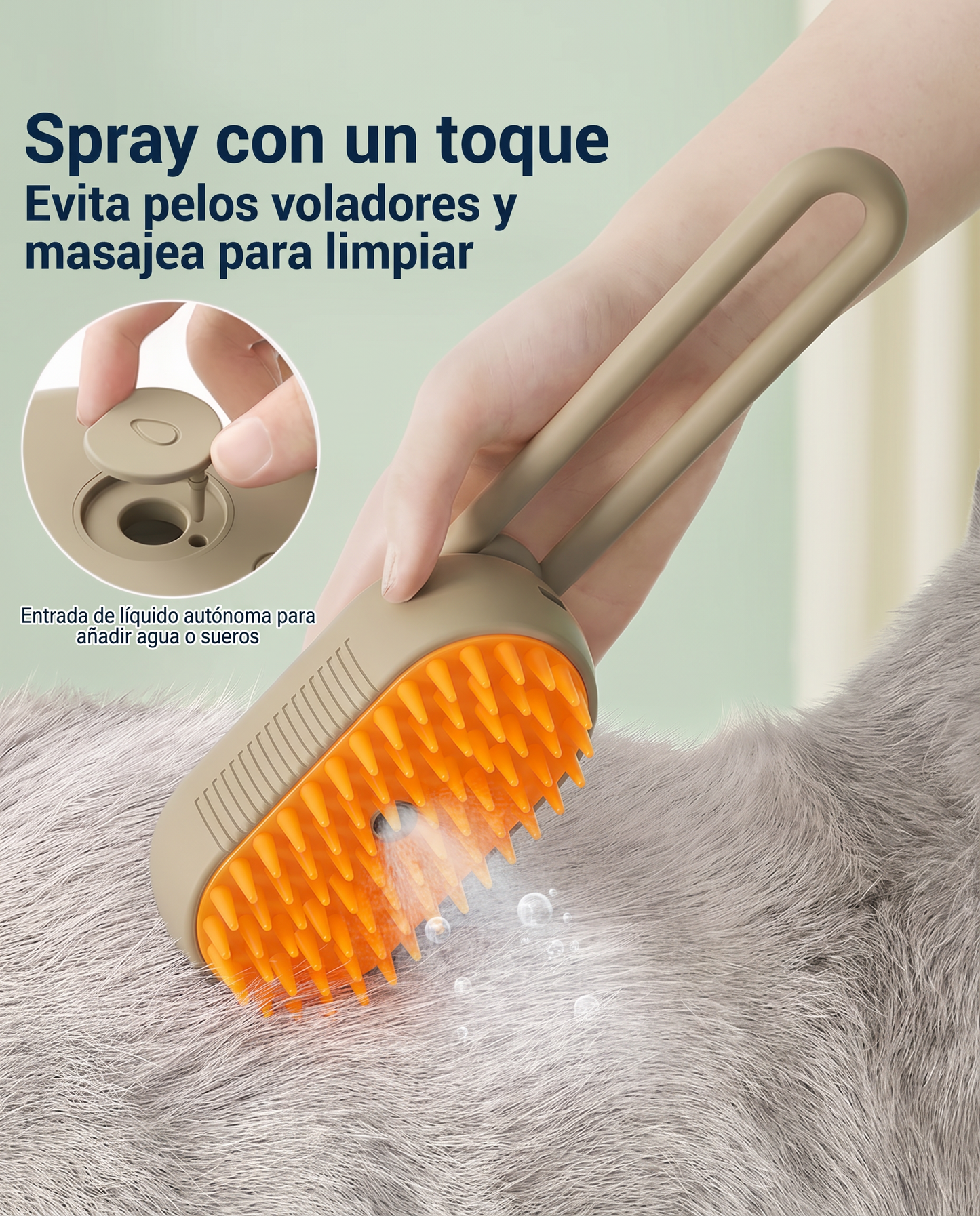 Cepillo de Vapor Eléctrico 3 en 1 - vista de detalle