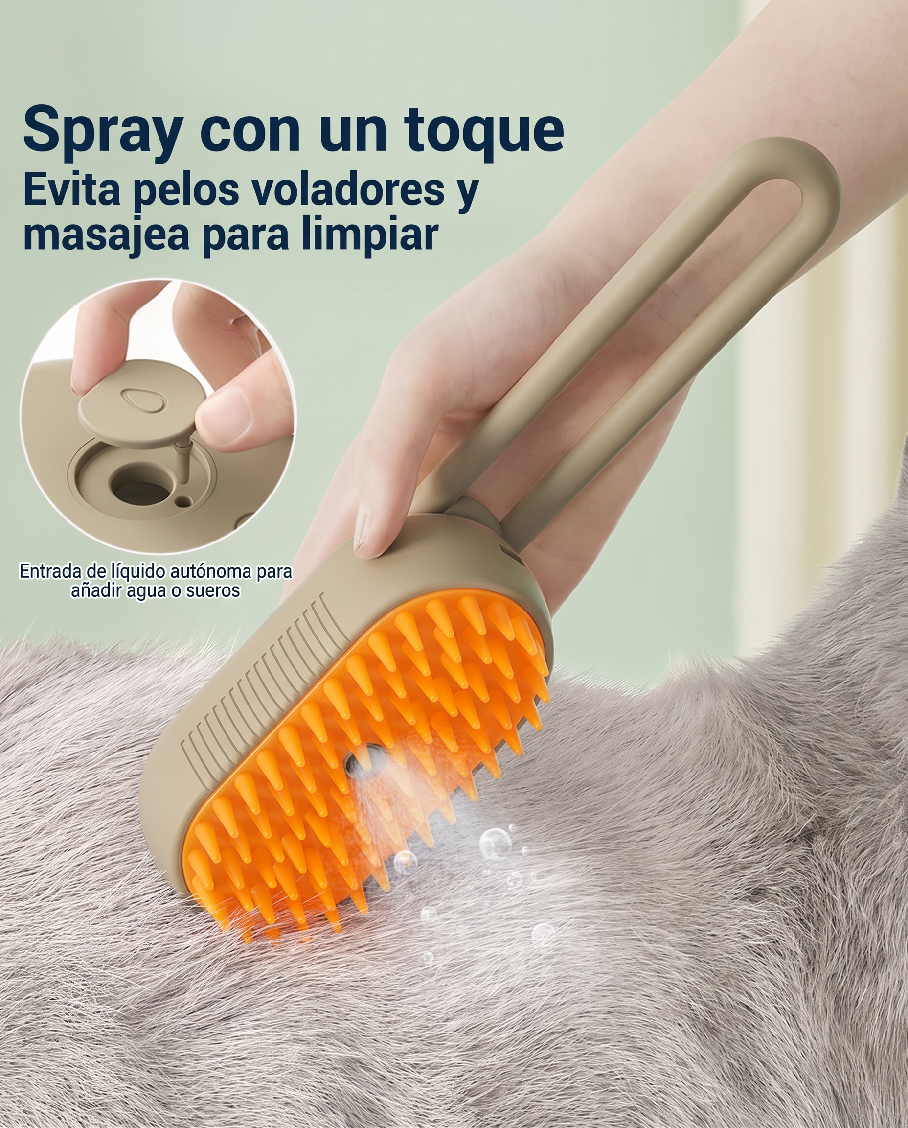Cepillo de Vapor Eléctrico 3 en 1 - vista de detalle