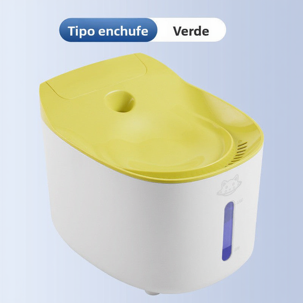Fuente de agua para mascotas - Tipo enchufe, Verde