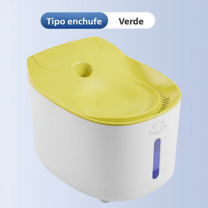 Fuente de agua para mascotas - Tipo enchufe, Verde